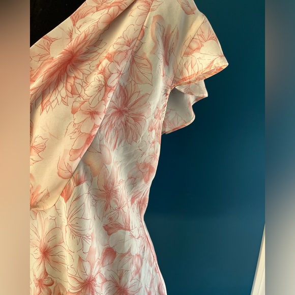 Apt 9 Cowl Neck Ruffle Short Sleeve Blouse Women’s Size L Pink - Picture 4 of 9